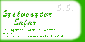 szilveszter safar business card